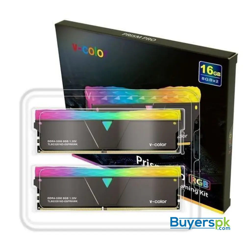 V-color Prism Pro Rgb 16gb (8gbx2) Ddr4 Dram 3200mhz Memory Kit – Jet Black - RAM Price in Pakistan V-color Prism Pro Rgb 16gb (8gbx2) Ddr4 Dram 3200mhz Memory Kit – Jet Black - RAM Price in Pakistan